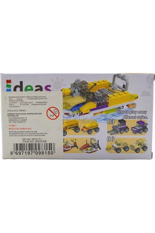 Kızılkaya Ideas Arabalar 2in1 25 Parça Sm208b-06
