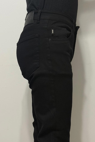 Hacker Denim Hacker Dmctekstil Erkek Siyah Y 865 Yüksek Bel Rahat Kesim Boru Paça Jean Pantolon