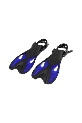 Neevoyu Çocuklar İçin Mavi Su Altı Yüzükleri - Ayarlanabilir Kayışlı, Suyu Boşaltan Delikli, Esnek Tpr Malzeme S/m Numara Mavi