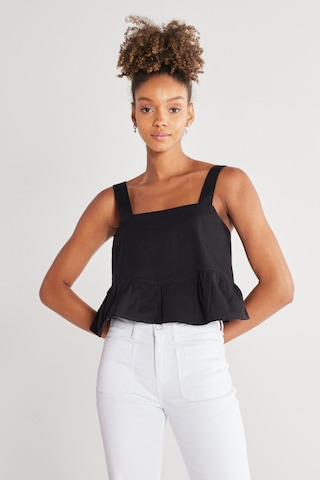 Wrangler Regular Fit Normal Kesim %100 Pamuk Kare Yaka Siyah Askılı Bluz Siyah