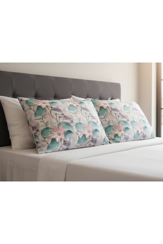 Artunhome Poplin Dijital Baskılı Yastık Kılıfı Seti 2 Adet 50x70 Cm %100 Pamuk Art20120038 Çok Renkli