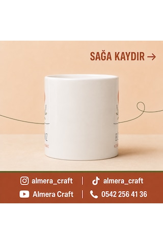 Kişiye Özel Ev Koordinatlı Kupa Yeni Ev Ve Çift Hediyesi Beyaz