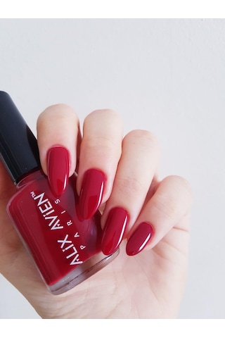 Alix Avien Koyu Kırmızı Oje 58 Yüksek Pigmentli Uzun Süreli Kalıcılık Hızlı Kuruma Nail Lacquer 58