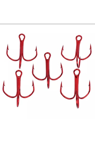 Kırmızı Üçlü İğne - 6 No -jig, Rapala, Silikonlar Ve Şamandıralar