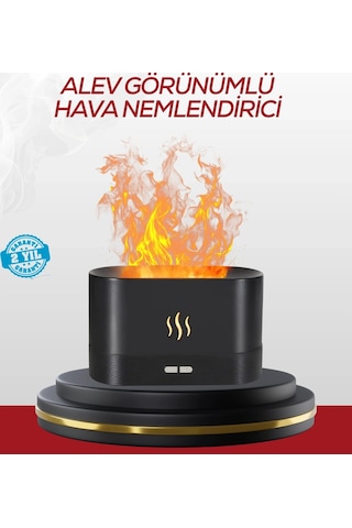 Ceylan Adam Led Işıklı Buhar Makinesi Alev Efektli Kumandalı Oda Nemlendirici