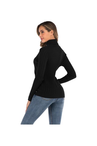 Youknitwear You Patio Balıkçı Yaka Kadın Kazak Siyah