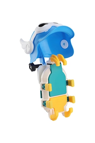 Motosiklet Telefon Tutucu Ayna Bağlantılı Titreşim Modüllü Güneş Ve Yağmur Koruma Blue