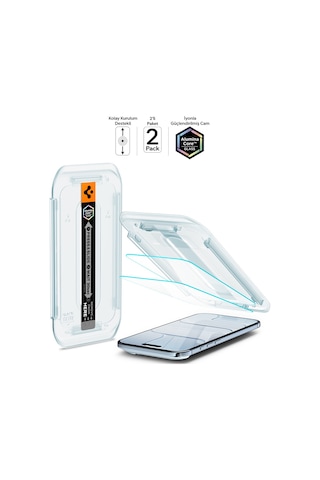 Spigen Apple İphone Air İle Uyumlu Cam Ekran Koruyucu Aluminacore İyonlaştırılmış Güçlendirilmiş Cam Teknolojisi Kolay Kurulum Glas.tr Ez Fit Slim Hd 2 Adet - Agl09861 Beyaz