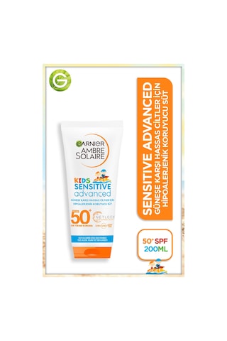Garnier Ambre Solaire Çocuk Sensitive Advanced Güneş Koruyucu Süt SPF 50+ 200 ML