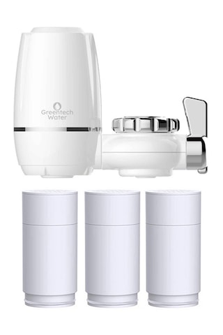 Greentech Water UF Membran Filtreli Musluk Ucu Arıtıcı / 3 Adet UF Membran Filtreli Kartuş / GW-D01P2