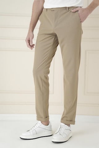 Efor Slim Fit Beli Lastikli Esnek Pamuklu Bej Casual Pantolon P 1171 Bej