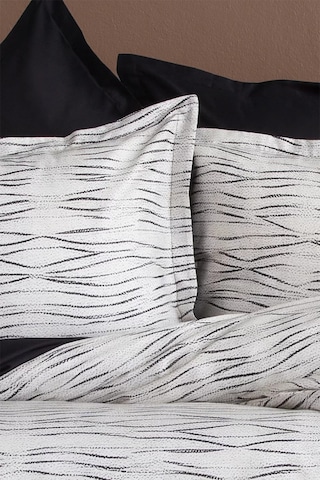 İssimo Home Galaxy %100 Pamuk Saten Çift Kişilik Nevresim Takımı Siyah - Beyaz