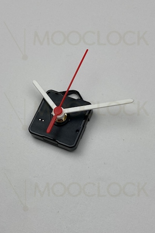 Saat Mekanizması, Akar Sessiz Duvar Saati Mekanizması, 14 Mm Şaft Askılı Kısa Beyaz