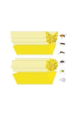 Folinda Bitki Uçan Böcek Tuzağı - Sarı Çift Yönlü Tutucu 36 Adet 18 Güneş Çiçeği + 18 Kelebek , Dış/iç Mekan, Güvenli, Dayanıklı Özlü Mucize