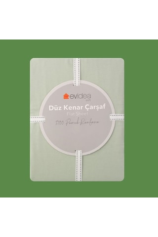 Evidea Soft Basic Tek Kişilik Düz Kenar Çarşaf - Yeşil - 160x240 Cm Yeşil