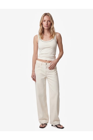 Koton Pamuklu Slim Fit Dikiş Detaylı U Yaka Halter Yaka Fitilli Atlet Ekru 6sak10246ek