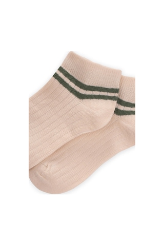 Cigit Zemin Ham Bilekleri Çizgili Çocuk Patik 5-12 Yaş Haki Yeşil Haki