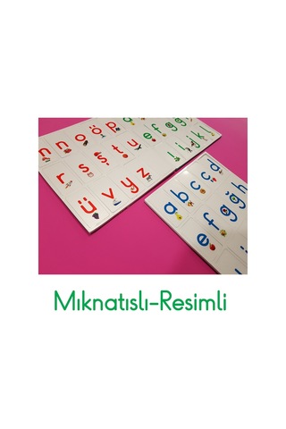 Mıknatıslı Küçük Harfler-Resimli