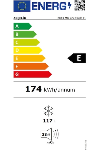Arçelik 2043 MB Dikey Derin Dondurucu