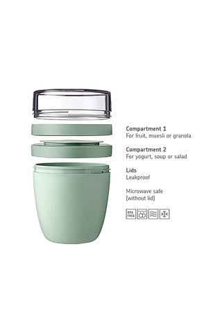 Mepal - Ellipse Yemek Kabı Pratik Müsli Kabı, Yoğurt Bardağı, To Go Bardağı Derin Dondurucu, Mik Sku: Smg8690010201447 Açık