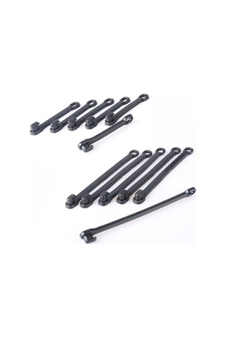 Kartlı Metal Araba Askı Aparatı, Silikon, Siyah, 50'li Set, Regular & Premium Ve Uzun Kart Organizatör