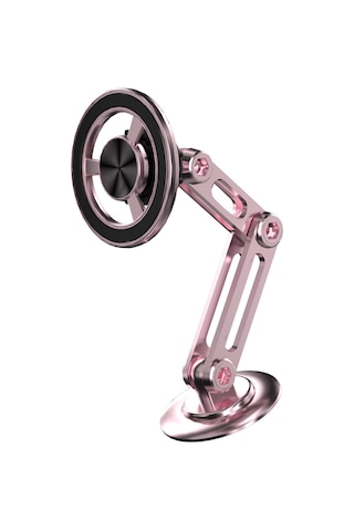 Yifomall Rose Gold Metal Araç Telefon Tutucu: 360 Döner, Katlanabilir, Genişletilebilir - 2 Manyetik Çember + 2 Yedek Yapıştırıcı İle Dashboard/ Ekran Arka Yüklemesi Diğer