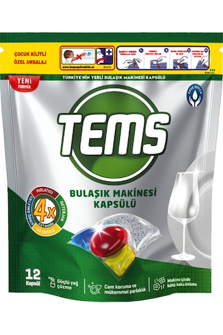 Tems Kapsül Bulaşık Deterjanı 12'li