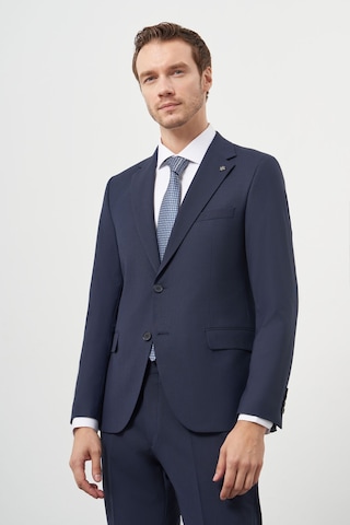 Morven Erkek Lacivert Yün Slim Fit Mono Yaka Takım Elbise 25mc001022200 Lacivert