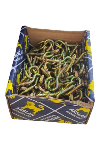 200 Adet Açık Piton 16x35 Cm 3 Cm Kancalı Çengel Vida