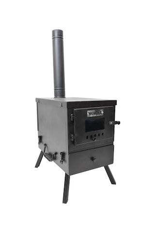 Nurgaz Katlanır Çadır Kamp Sobası NG C066 Siyah