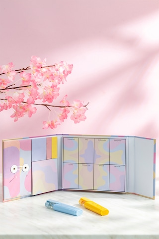 Studi Manyetik Kapaklı Notluk Seti - Renkli Desen