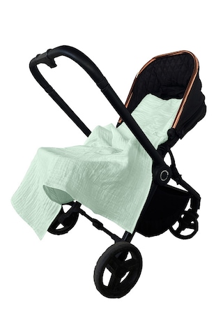 Joyous Mom Kids 4 Katlı Müslin Pike Bebek Çocuk Uyku Seti Pamuk Puset Örtü Yeşil