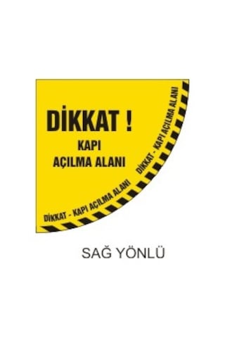 Dikkat Kapı Açılma Alanı Zemin Etiketi (320787732)