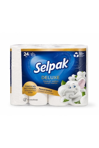 Selpak Deluxe Tuvalet Kağıdı Pamuk Katkılı 72 Rulo