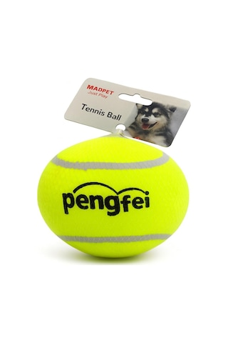 Köpek Oyuncağı Tenis Topu Büyük Boy Dayanıklı Kauçuk İç Yapı, Diş Dostu Yumuşak Keçe Kaplama, Suya Day
