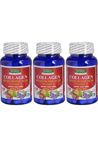 Vitapol Collagen Hyaluronic Acid Vitamin C 3x100 Tablet