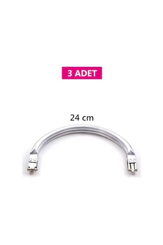 2K Gizli Metal Oval Çanta Bursu 3 Adet - 24 Cm - Metal Çanta Aparatı Çanta Aksesuarı Açık Ahşap
