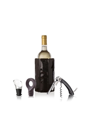Vacu Vin Klasik Şarap Seti 4 Parça - Kutulu - Siyah
