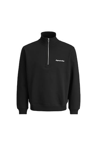 Jack & Jones Erkek Yarim Fermuarli Dik Yaka Sweatshirt - Norrebro - 12282899 Black
