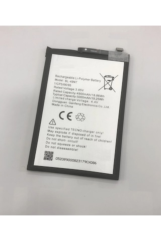 Tecno Spark 40c Km4n Batarya 5000 Mah
