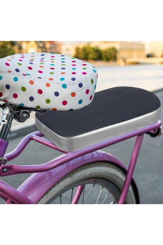 Homyl Bisiklet Arka Koltuk Minderi Yumuşak Konfor Dağ Bisikleti Siyah Ve Gümüş