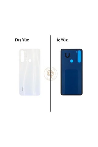 Xiaomi Redmi Note 8 Ay Işığı Beyazı Arka Pil Kapağı Batarya Kapağı Lazer Kesim Back Cover Çok Renkli