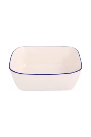 Porland Blue Stripe 6 Lı Kase Seti 12x12 Cm 04alm006881 Beyaz - Mavi
