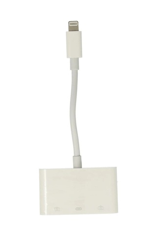 Apr23 Apple Uyumlu iPhone Otg 3in1 - Beyaz Diğer