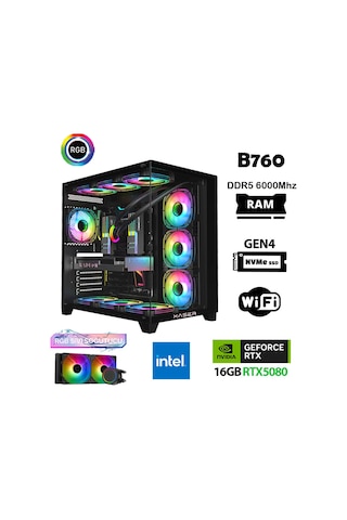 Xaser Velox X430 i7 14700F 64 GB 2 TB SSD 16 GB RTX5080 Free Dos Masaüstü Oyuncu Bilgisayar
