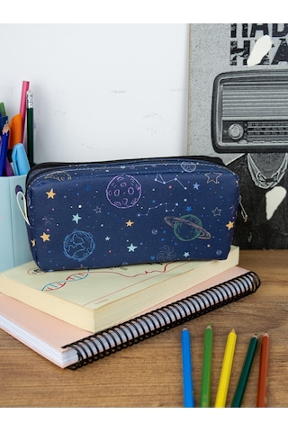 Kalem Kutusu K.prenss İki Bölmeli Vegan Deri Çift Gözlü Kalemlik