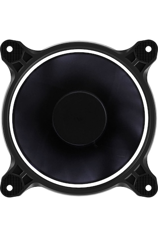 Jeehugo Jonsbo Eclipse Plus Beyaz 12cm Kasa Fanı, Led Işıklı, Hidrolik Rulman, 3pin+4pin Bağlantı, 1500rpm, 38.5cfm, 24db Siyah - Beyaz