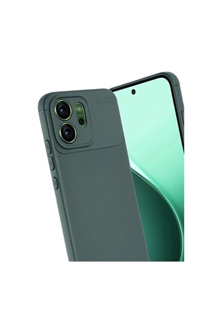 Oppo Reno 14f Auto Focus Karbon Kapak - Koyu Yeşil