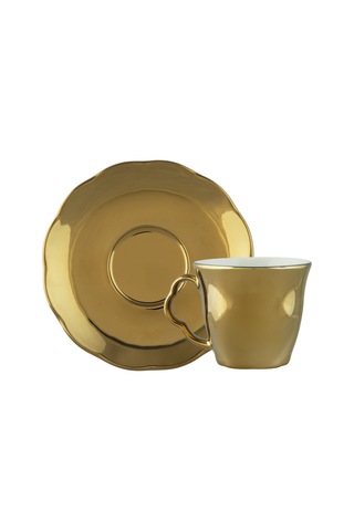 Aryıldız Stellar Gold 4 Parça 2 Kişilik Türk Kahve Fincan Takımı 90 Ml Çok Renkli