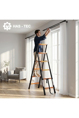 Teleskopik Merdiven 1,7+1,4 Metre 5+6 Basamaklı A Tipi Uzayan